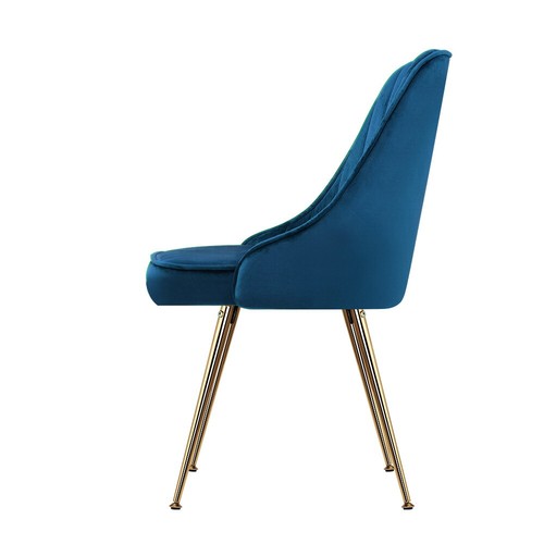 Artiss Set of 2 Dining Chairs Retro Chair Cafe Kitchen Modern Iron Legs Velvet - Picture 12 of 40