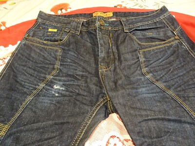Gr.48=6Taschen=SEHR B-Zustand guter Schnitt Herren Jeans Faschion 1869Denim Stoff=ELYNG