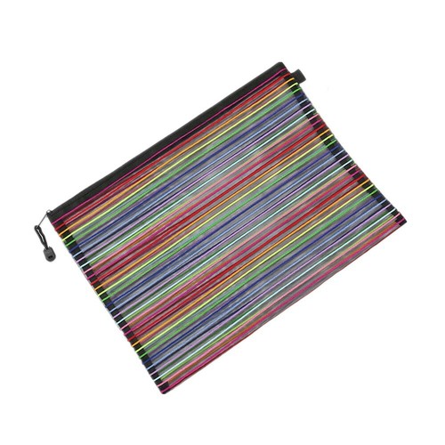 6 Stück A6 Reißverschluss Netz Beutel Dokument Ordner Reise Kosmetik Werkzeug Aufbewahrungstaschen - Bild 10 von 12