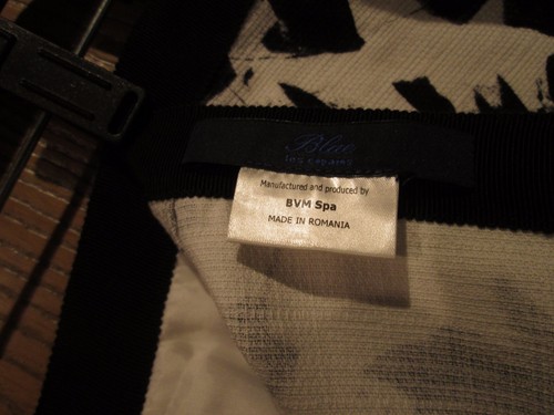 Les Copains BLUE BVM Spa White & Black Cotton Blend Skirt Size 50 / 14 - Picture 4 of 4