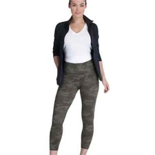 SPANX Look at Me Now Cropped Lamn Leggings Sage Camo Women's Size Medium
