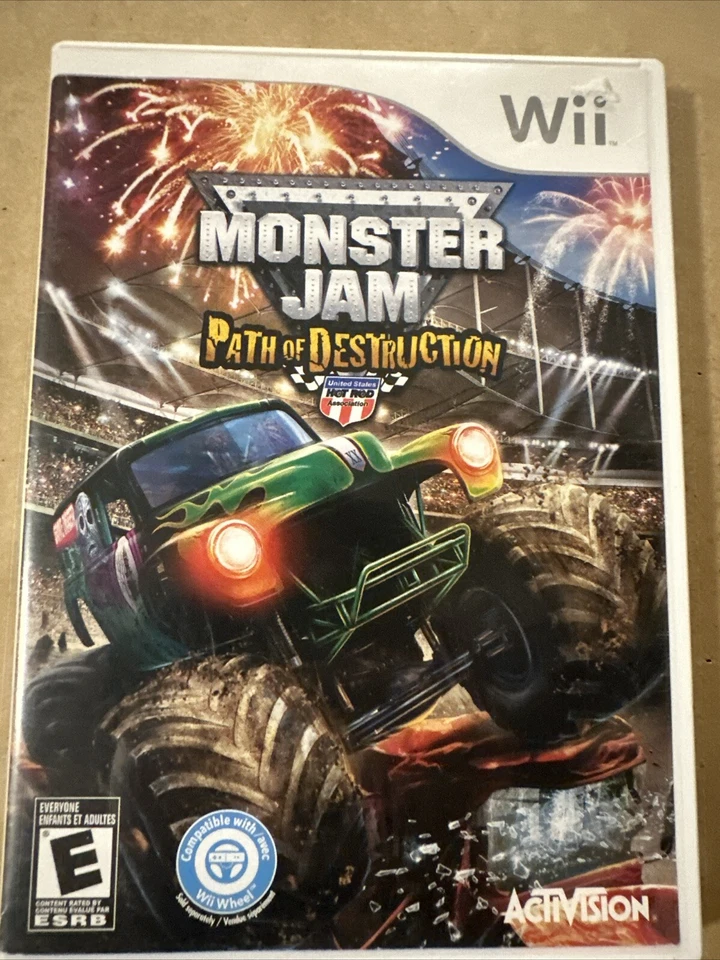 Monster Jam: Path of Destruction (Nintendo Wii, 2010) CiB With Manual Tested - Image 2 of 4