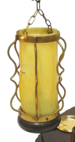 lampada da tavolo scultura in legno design aldo tura anni 50 posacenere vintage - Picture 3 of 7