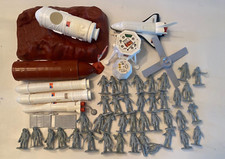 Vintage 40 Astronaut Figures Rockets Satellite Shuttle Cake Toppers Toys