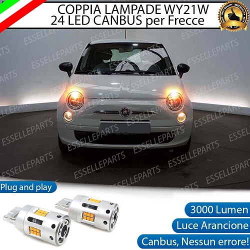 COPPIA LAMPADE T20 WY21W CANBUS LED PER FIAT 500 PER ABARTH 500 FRECCE ANTERIORI - Foto 1 di 9