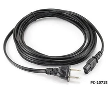 15ft 2-Prong Figure-8 Replacement Non-Polarized Computer Power Cord Cable