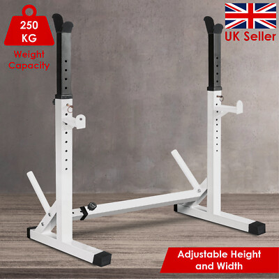 Adjustable Barbell Rack Squat Stand Pair Weight Lifting Bench
