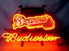 Atlanta Braves Team Beer 14"x10" Light Lamp Neon Sign Bar Club Room Garage Am