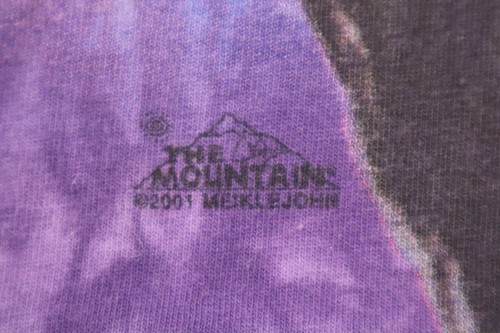 VTG 2001 The Mountain Wolf Native Graphic Tie Dye T-Shirt USA XL Purple - Picture 3 of 8