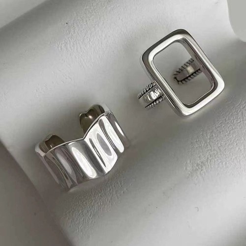 Silver Color Metal Rings Set Metal Hollow Branches Rings Birthday Party - Picture 3 of 8