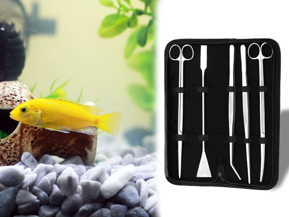 Aquascaping Tools-Set Pflanzenschere Pflanzenpinzette Kies-Spatel - Nanoaquarium - Bild 4 von 4