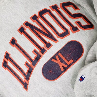 トップス CHAMPION ILLINOIS ATHLETIC ASSOCIATION M Illinois Fighting Illini Navy Powerblend Hooded Sweatshirt