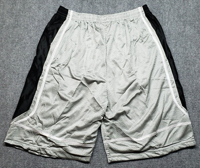 VTG Active Force Athletic Shorts Mens 2XL Gray Black Basketball Uniform Y2K New