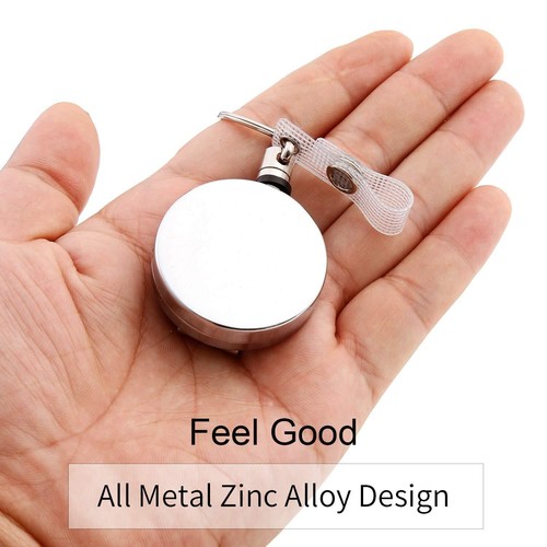 Heavy Duty Retractable Reel Badge Key Chain Belt Clip ID Card Holder Keychain UK - Picture 13 of 14