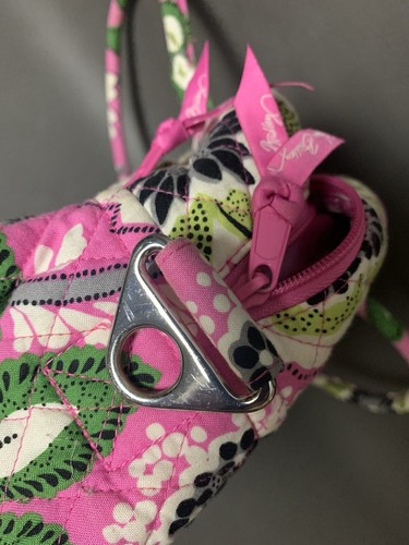 Vera Bradley Weekender Bag Travel Carry-On Luggage Pink Green w/ Trolley Sleeve - Picture 14 of 21