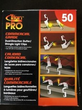 50 Counts Titan Pro Commercial Grade Dual-Direction Gutter / Shingle Light Clips