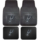 4pc Nba San Antonio Spurs Car Truck Front Rear All Weather Rubber Floor Mats Set