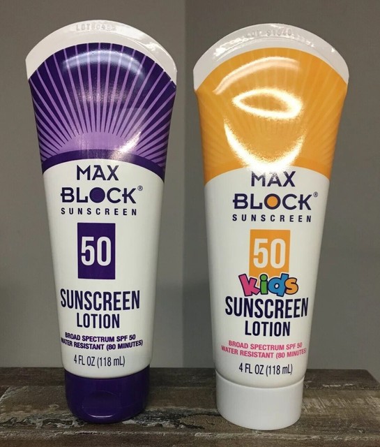 Max Block 50 SPF Sunscreen Lotion 4 oz. One For Yourself, One For The