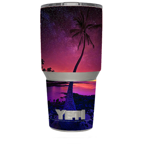 Calcomanía de vinil para taza de vaso Yeti 30 oz (kit de 6 piezas) / estrellas de palmera y sol - Imagen 1 de 1