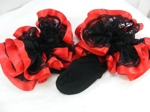 sissy adult baby red /black socks fancydress cosplay mens ladies halloween - Picture 10 of 16