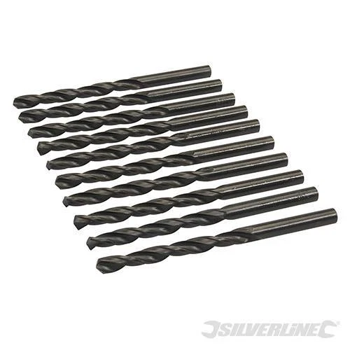 HSS Metric Jobber Drill Bits 10 Pack 1 - 8mm Metal Steel Wood Plastic Silverline