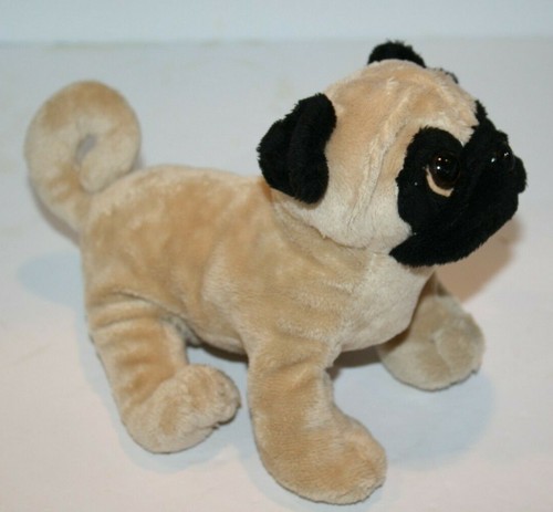 Webkinz Pug Dog Plush Stuffed 8" Soft Toy HM105 Beige Black Puppy Ganz No Code 1 - Picture 2 of 12