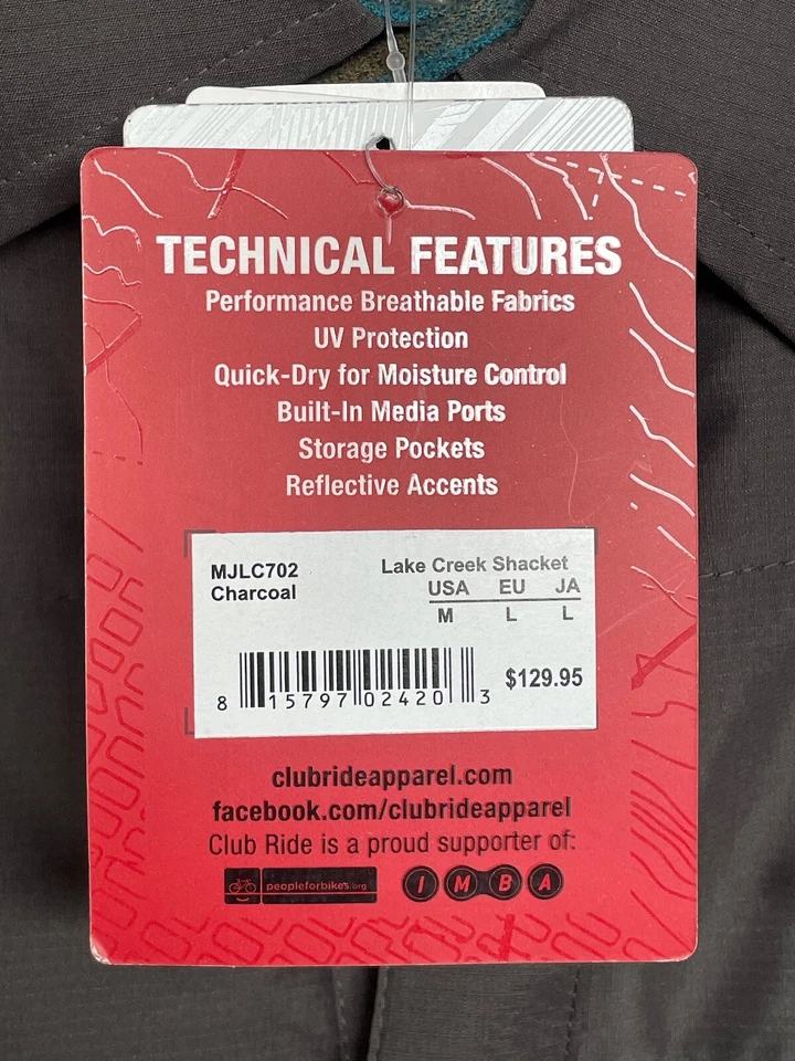 Club Ride Lake Creek Shacket - Medium - Charcoal - Image 3 of 3