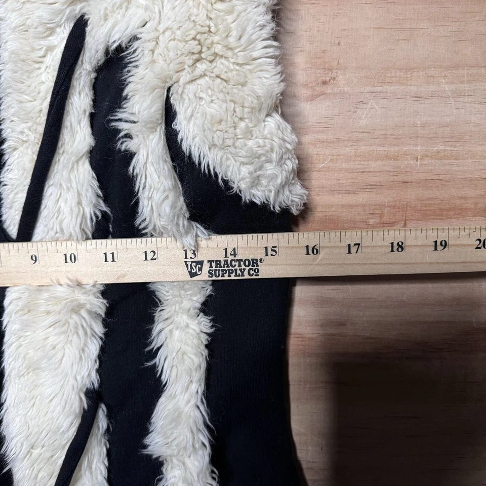 Chaleco gancho de piel sintética blanco negro Twill Twenty Two Y2K para mujer talla XS? Goth Grunge Foto 4 de 4