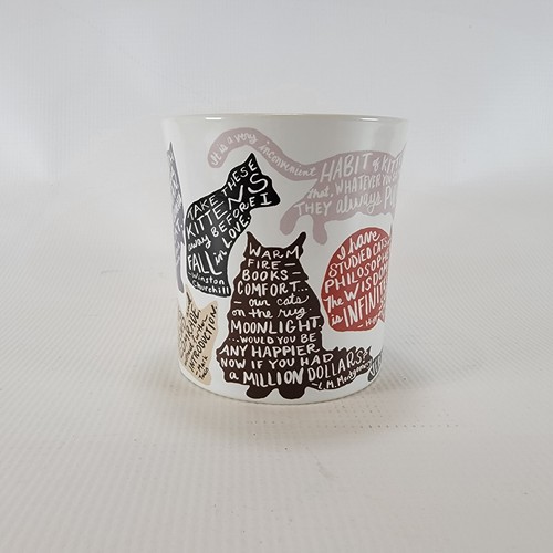 Nueva Taza Literaria Gato 12oz Con Caja De Regalo, Citas De Gatito De Amantes Felinos Taza - Imagen 2 de 6