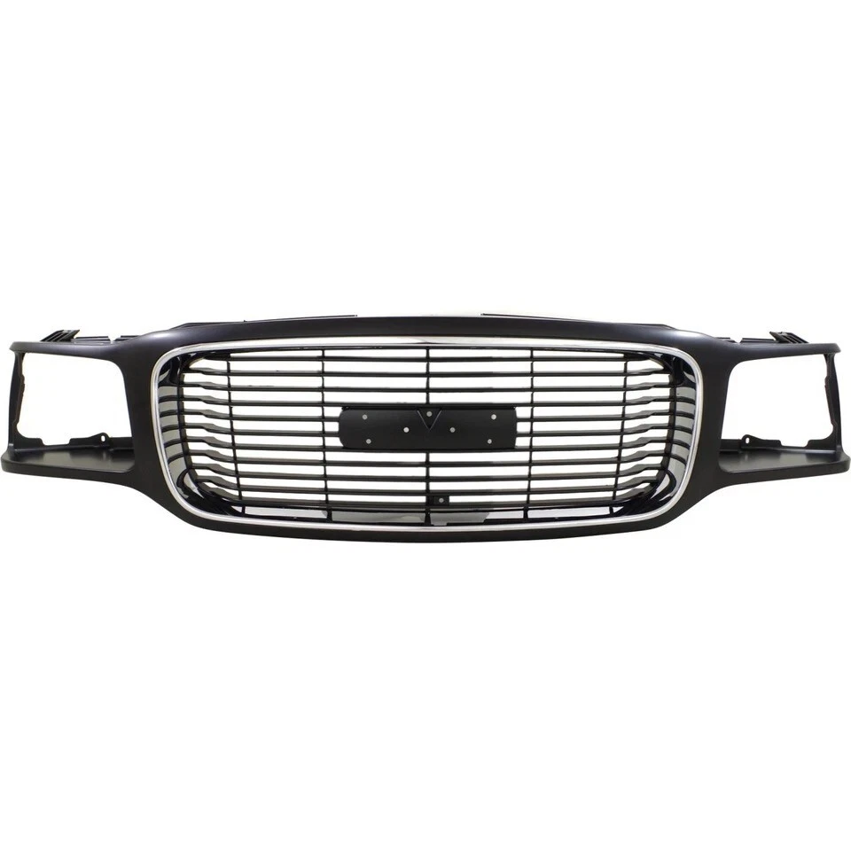 NEW FRONT GRILLE CHROME SHELL W/ BLACK INSERT FOR 1992-2000 GMC YUKON GM1200447 - Imagem 2 de 4