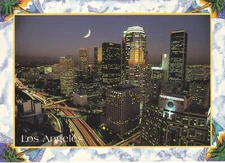 1  756VINT07 LOS ANGELES, CALIFORNIA - A spectacular twilight view looking west 