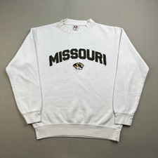 Vintage Missouri Tigers Sweatshirt Adult Small White University College Mizzou