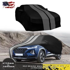 Stain Stretch Indoor Grey Line Black Car Cover Custom For HYUNDAI  SANTAFE