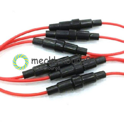 5PCS 5A 220V Fuse Box Home Protection Inline Fuse Holder Copper Wire NEW