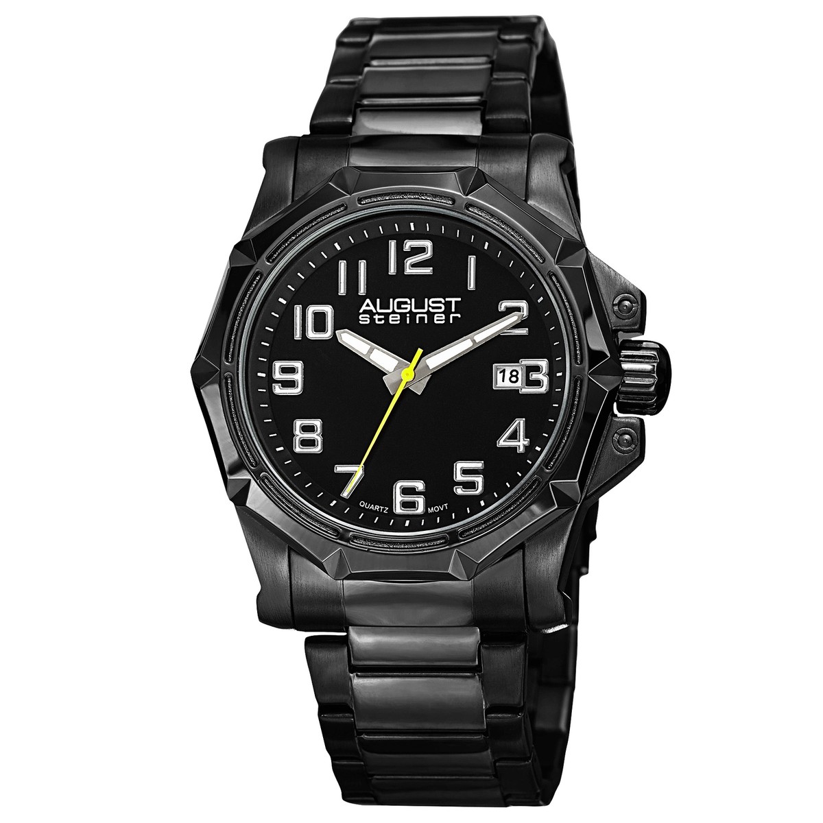 Men's August Steiner AS8184 Quartz Movement Date Link Bracelet