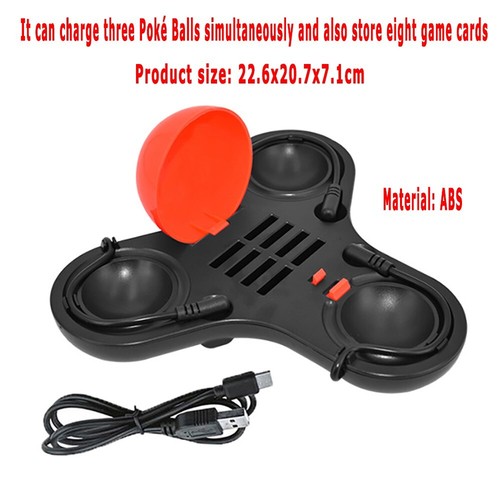 High Security 3in1 Charging Dock fit for N-Switch Poké Ball Plus Game Controller - Picture 3 of 5