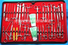 77 US MILITARY FIELD MINOR SURGERY SURGICAL INSTRUMENTS FORCEPS SCISSORS KIT