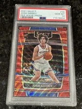 🤩2021-22 Panini Select #58 Josh Giddey Red Wave Prizms RC / Thunder - Bulls 🤩