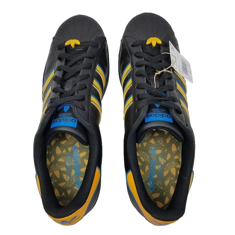 Size 13 - adidas Superstar Black Gold Blue for sale online Size 13 - adidas Superstar Black Gold Blue for sale online