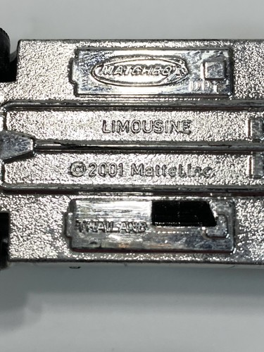 2001 Matchbox Limousine White/Cream & Black 10 Spoke Tires Mattel - Picture 8 of 8