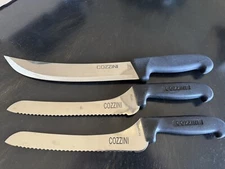 Bread Knives - Cozzini Cutlery Imports - 2 Bread Plus One Butcher Knife