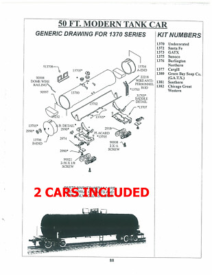 #ad #ad RCR HO PROJECT 50ft TANK CARS SIDE LADDER 2 CARS $15.99
