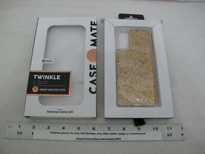 (1) NEW Case-Mate Twinkle Gold Phone Case for Samsung Galaxy S20 (ob)