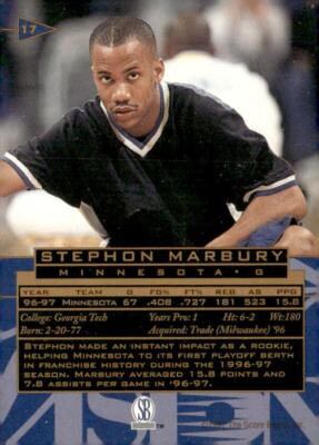 1997 Score Board Visions Signings #17 Stephon Marbury | eBay