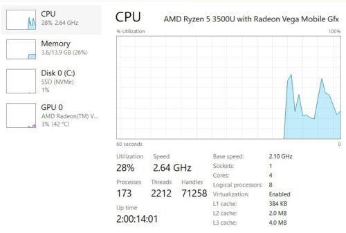 Lenovo ThinkPad E595 -- 15,6" / 256GB_SSD / AMD Ryzen 5 3500U / 16GB_RAM / Win11 - Bild 7 von 9