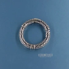 Sterling Silver Scroll Round Donut Ring Link Connector Clasp / Shortener #44052