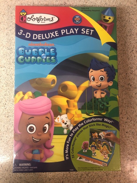 Nickelodeon Bubble Guppies Colorforms 3 D Deluxe Play Set Nib