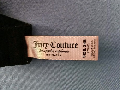 Juicy Couture Push Up Bra Black 34B Underwire 2710-65 New - Picture 14 of 15