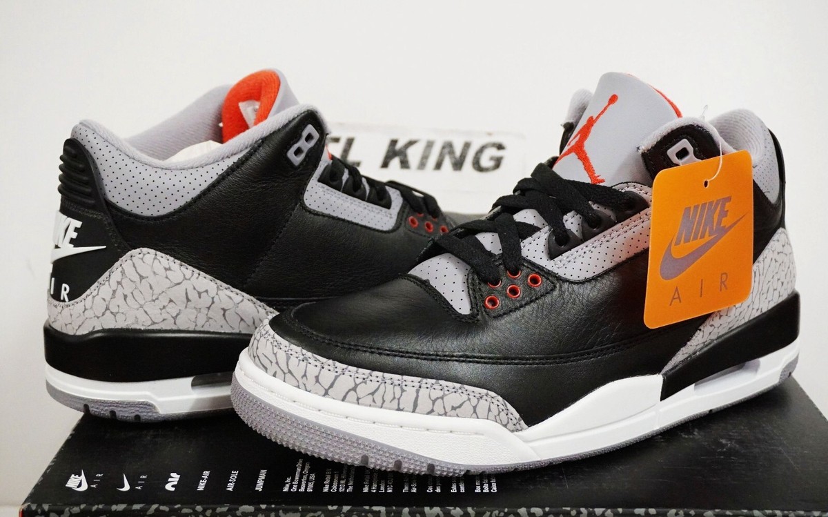 2024 Nike Air Jordan 3 III Retro AJ3 Black Cement Classic 
