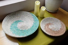 EMFE Home Décor - Handmade Wall Decor, Seagrass Tray - Set of 2